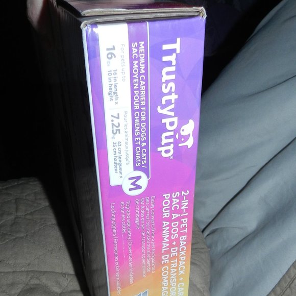 Trusty Pup 2 in 1 Cat Dog Medium Pet Backpack & Carrier NWT/NEW - Picture 9 of 16